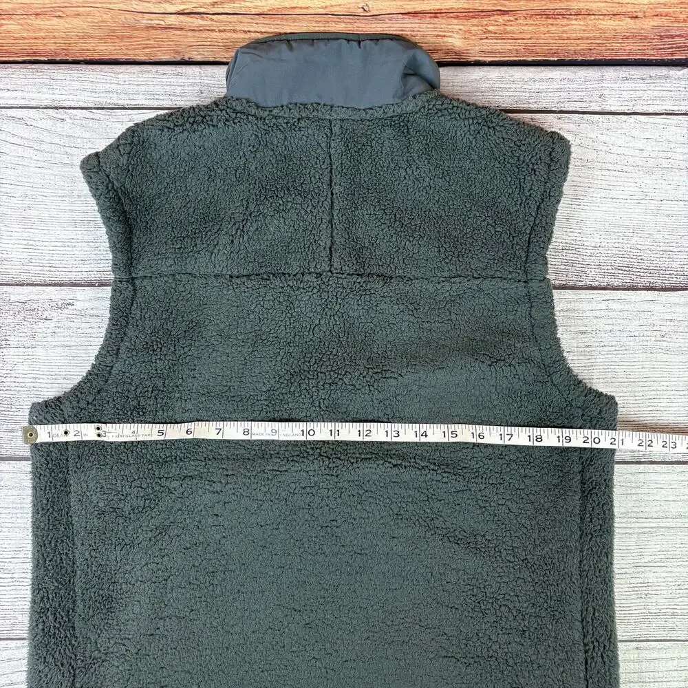 The North Face Deep Pile Gray Fleece Zip Up Vest